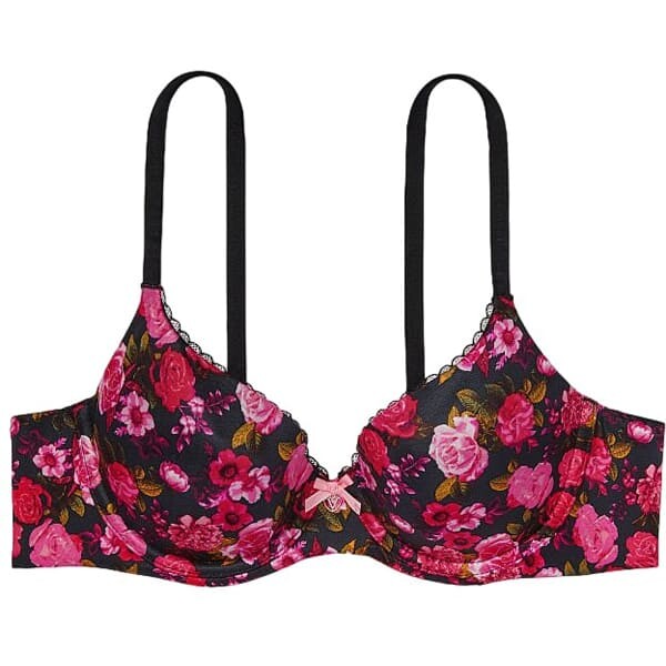 

Бюстгальтер Victoria's Secret Body By Victoria Smooth Lightly Lined Demi, черно-розовый