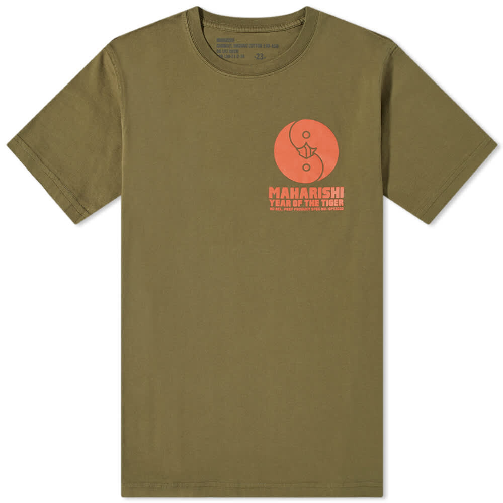 

Футболка Maharishi A-List Papercut Tiger YinYang Tee, Коричневый