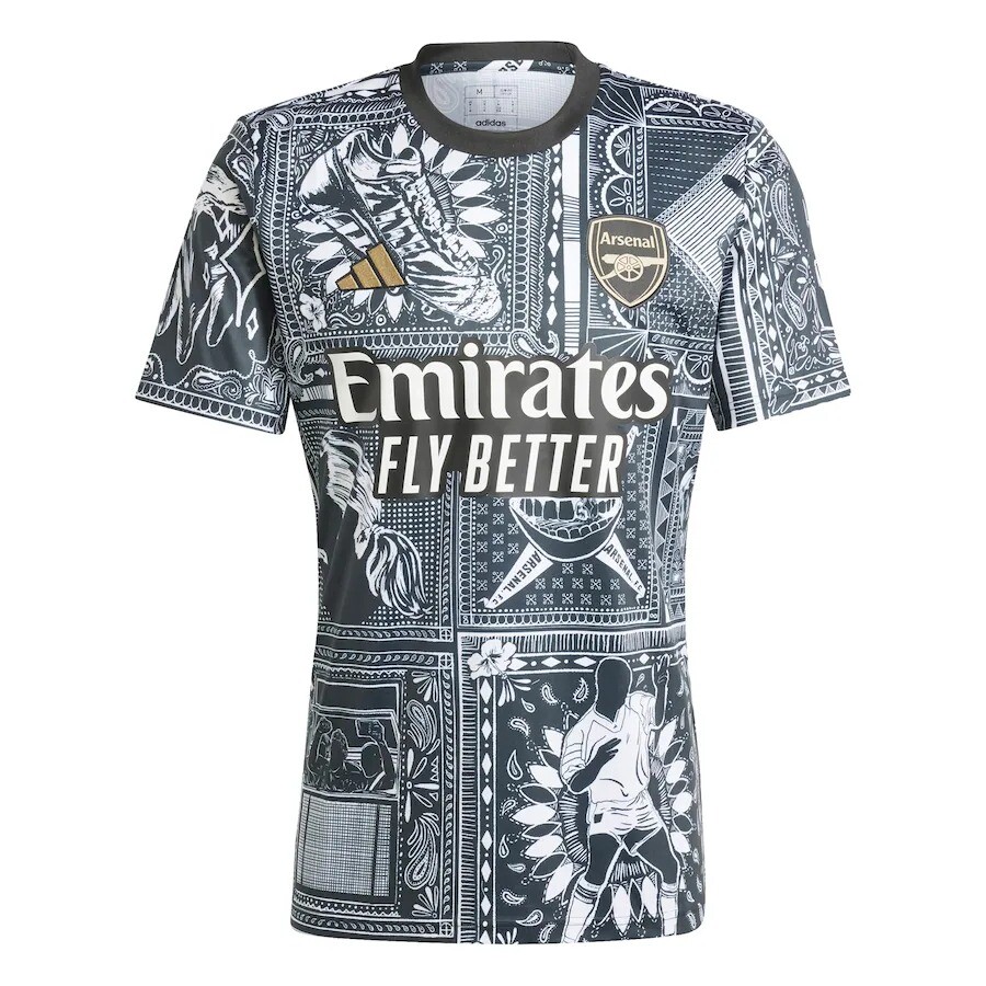 

Футболка Adidas Arsenal x Ian Wright 2023/24 Pre-Match, черный