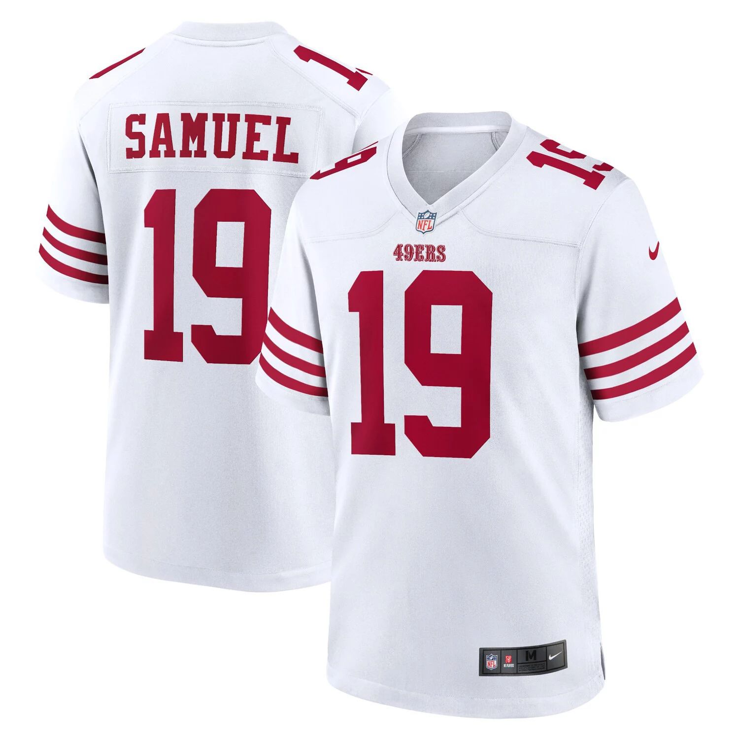 Мужское джерси Deebo Samuel White San Francisco 49ers Player Game Nike мужское джерси deebo samuel scarlet san francisco 49ers player game nike