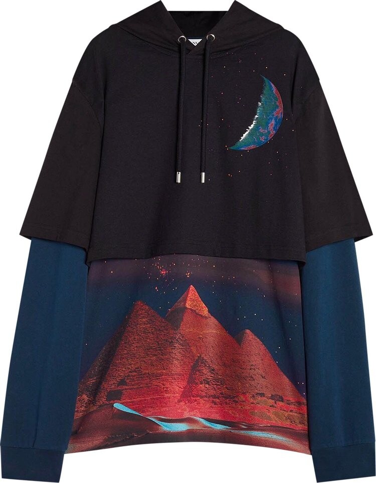 

Худи Lanvin Sci-Fi Prt Layered Hoodie 'Black', черный