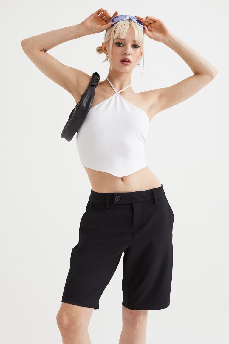 

Шорты-бермуды с заниженной талией H&M, черный
