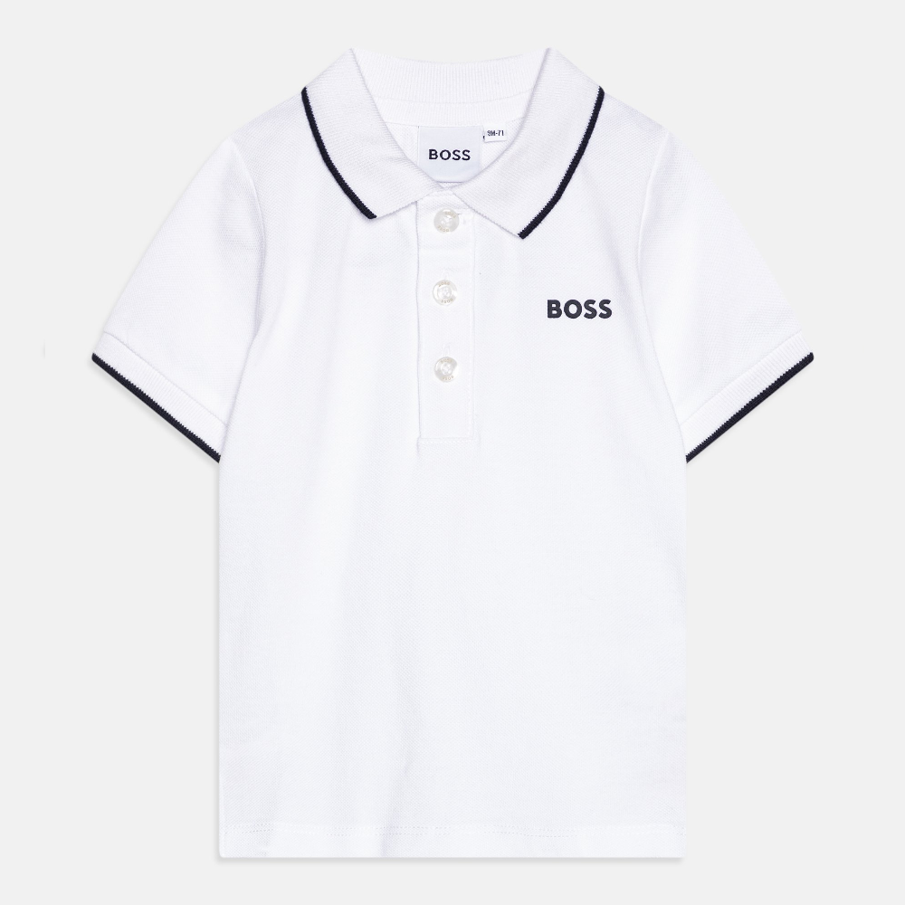 Футболка поло Boss Kidswear Short Sleeve, белый рубашка поло short sleeve boss kidswear цвет white