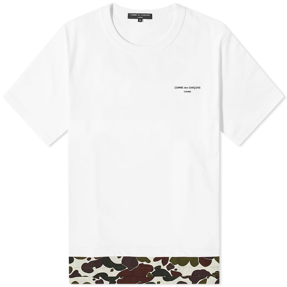 

Футболка Comme des Garçons Homme Camo Hem Logo Oversized Tee