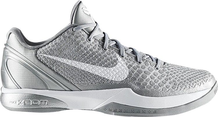 Лимитированные кроссовки Nike Zoom Kobe 6 'Wolf Grey', серебряный - фото