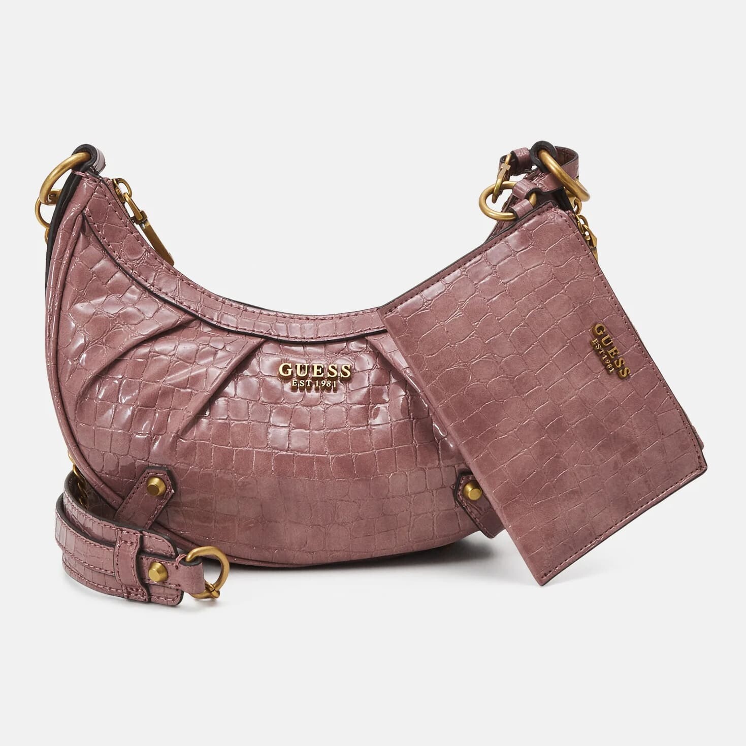 

Комплект сумок Guess Clelia, серовато-розовый