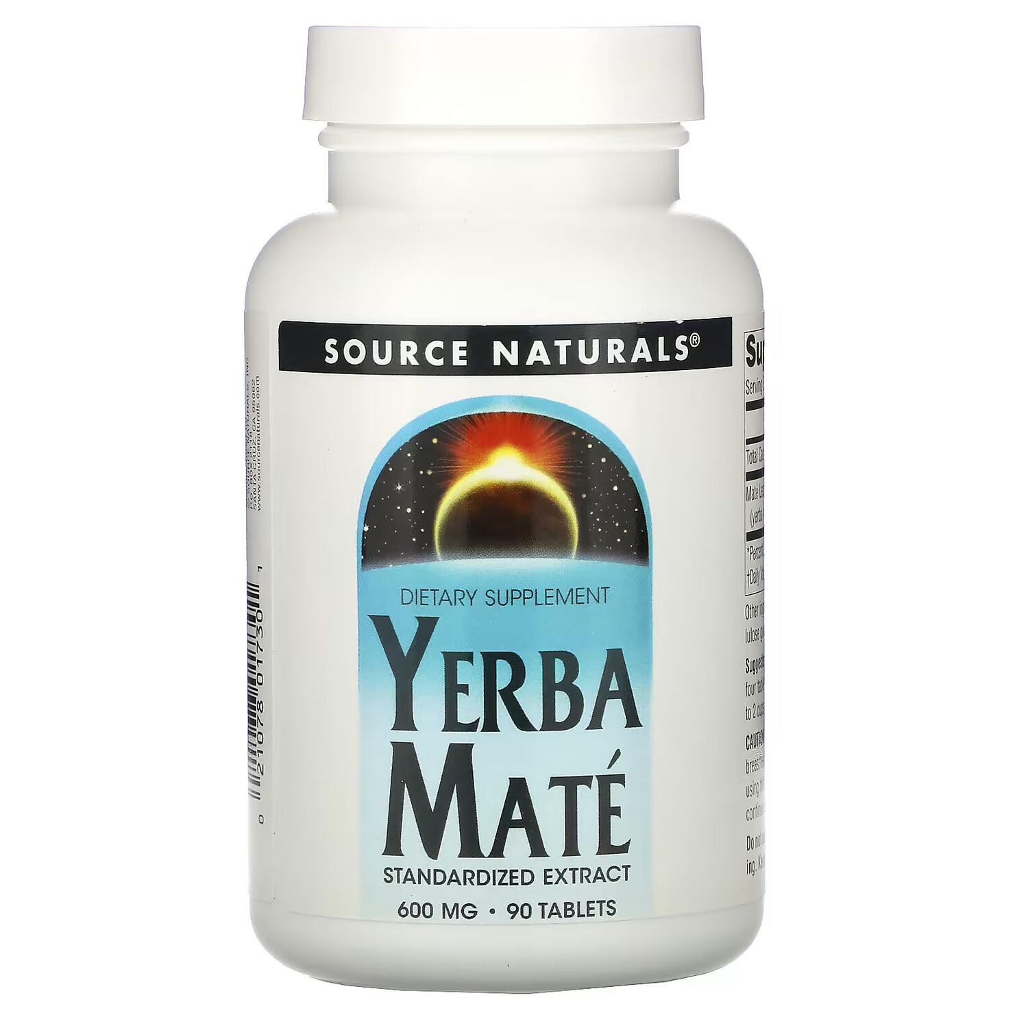 

Source Naturals, Парагвайский чай (мате), 600 мг, 90 таблеток