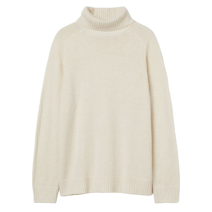 

Свитер H&M Relaxed Fit Turtleneck, кремовый