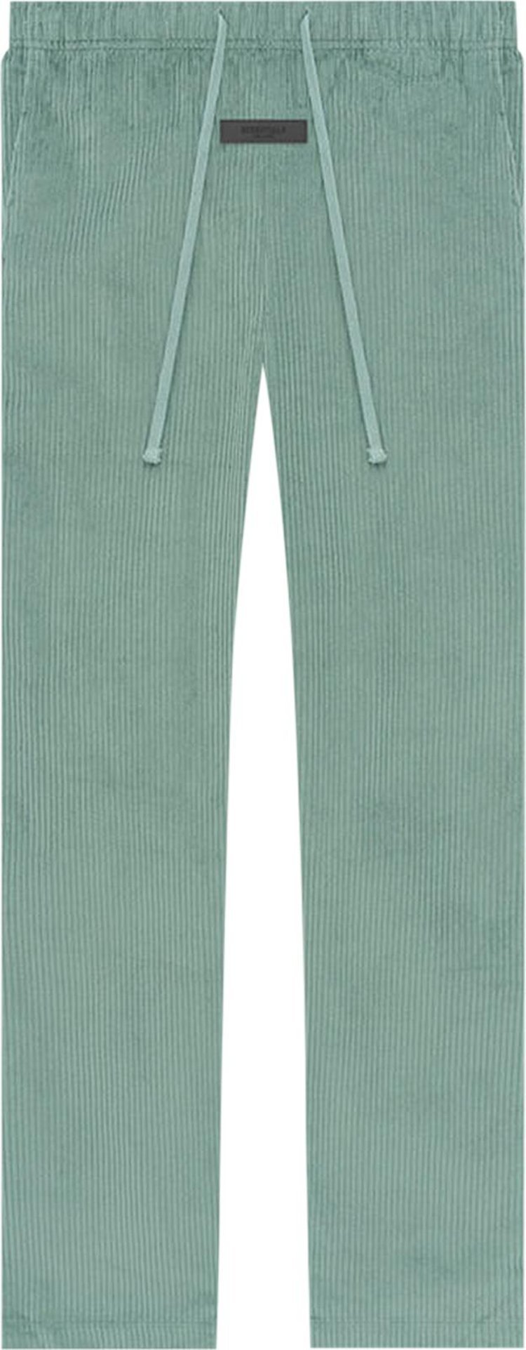 Брюки Fear of God Essentials Relaxed Corduroy Pants 'Sycamore', зеленый - фото