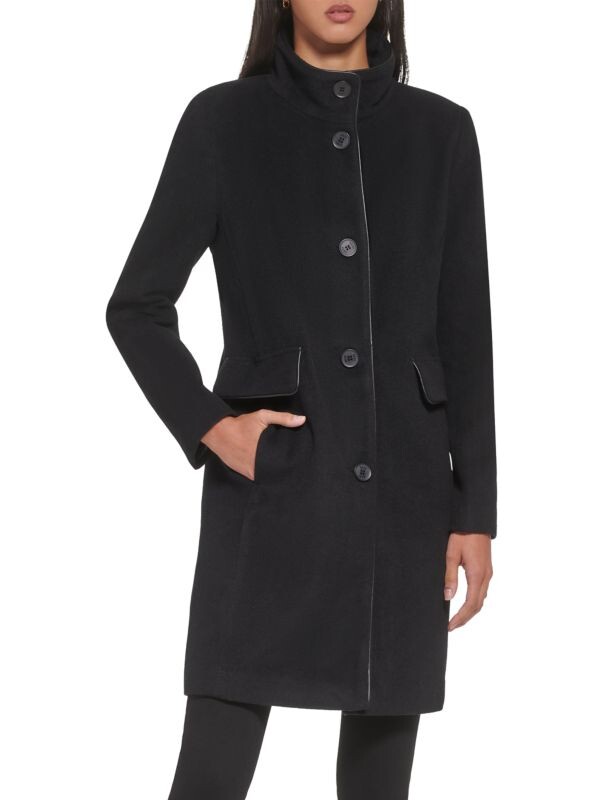 

Пальто из смесовой шерсти DKNY Black