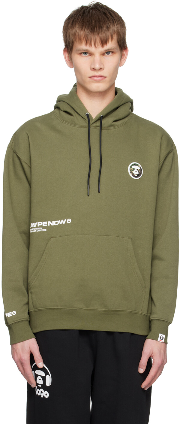 

Зеленая толстовка с капюшоном \AAPE Now\"" AAPE by A Bathing Ape, Зеленый