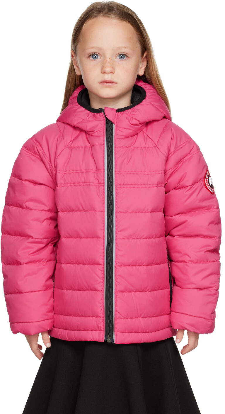 

Детская розовая пуховая куртка с капюшоном Bobcat Canada Goose Kids