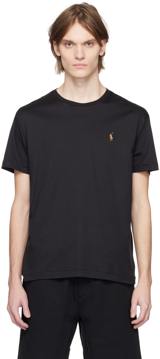 

Черная футболка с вышивкой Polo Ralph Lauren