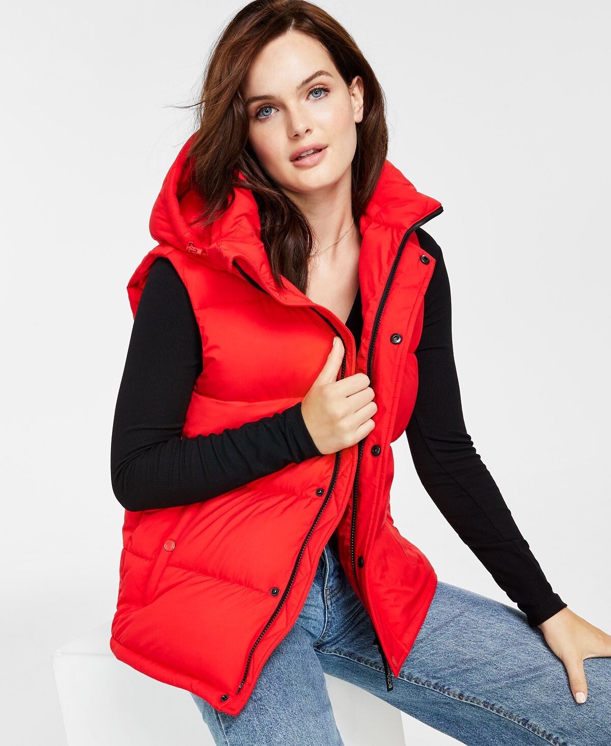 

Женский эластичный жилет с капюшоном, созданный для macy's BCBGeneration