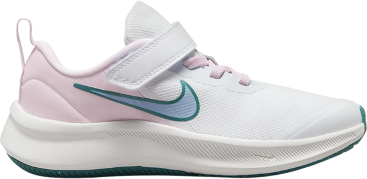 Кроссовки Nike Star Runner 3 PS 'White Pink Mineral Teal', белый