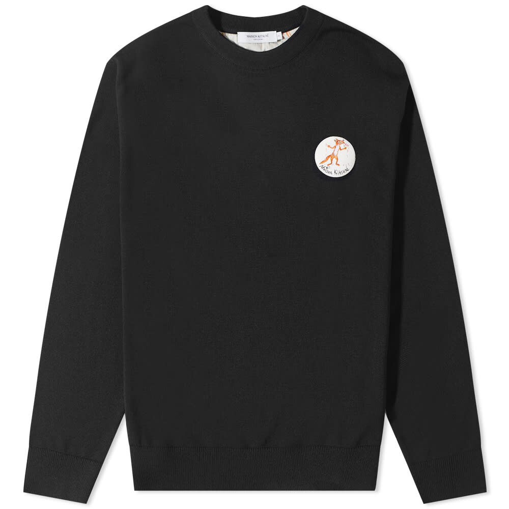 

Джемпер Maison Kitsune x Olympia Le Tan Flower Fox Patch Crew Knit, Черный