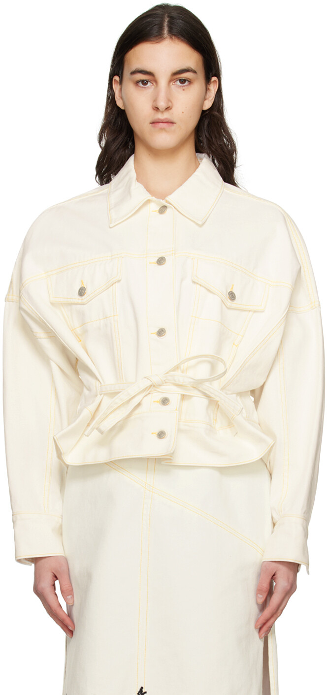 

Белая джинсовая куртка свободного кроя 3.1 Phillip Lim, Белый