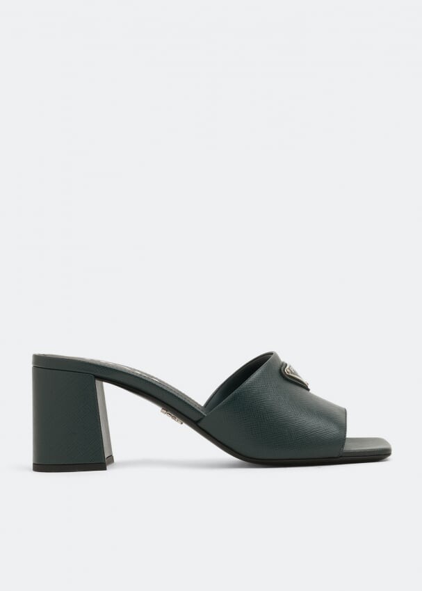 

Сандалии PRADA Saffiano leather sandals, зеленый