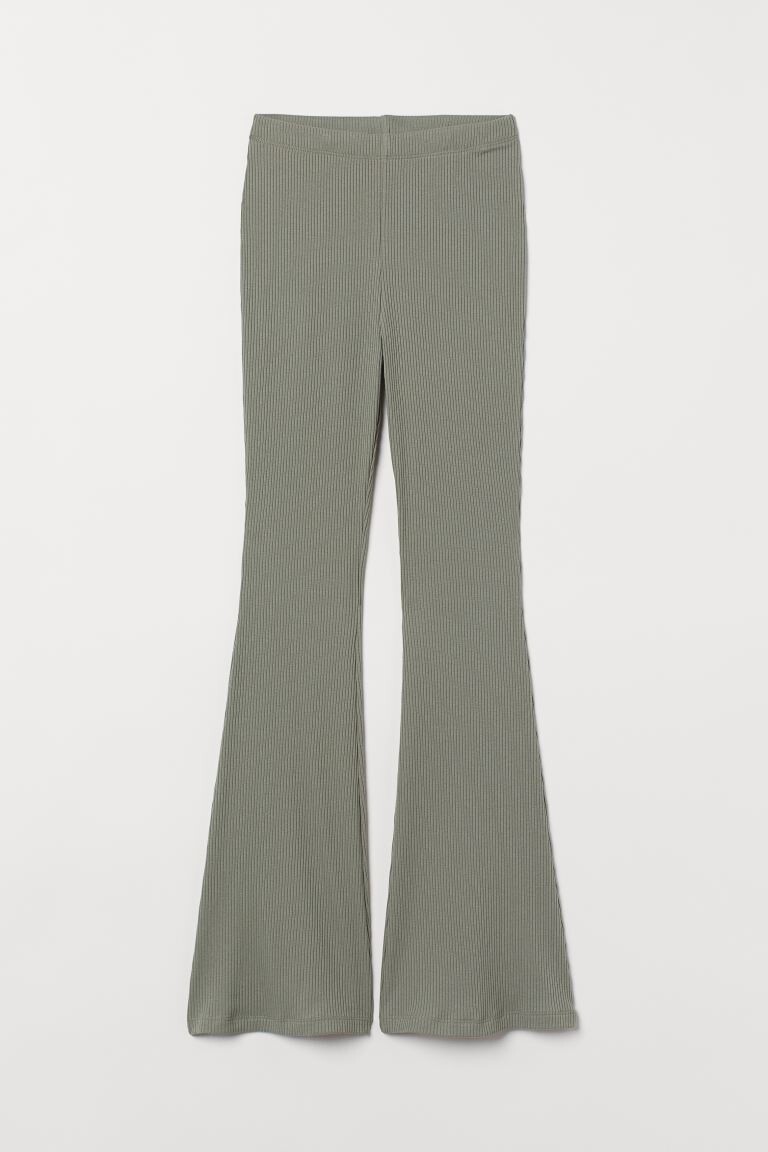 

Полосатые джазовые брюки H&M, хаки зеленый