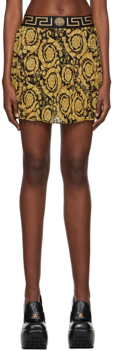 

Желтая юбка из полиэстера Versace Underwear