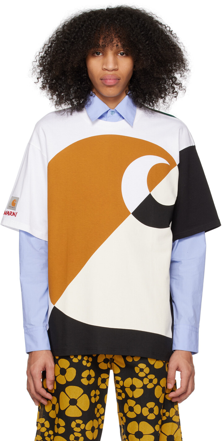 

Разноцветная футболка Carhartt WIP Edition Marni, Оранжевый