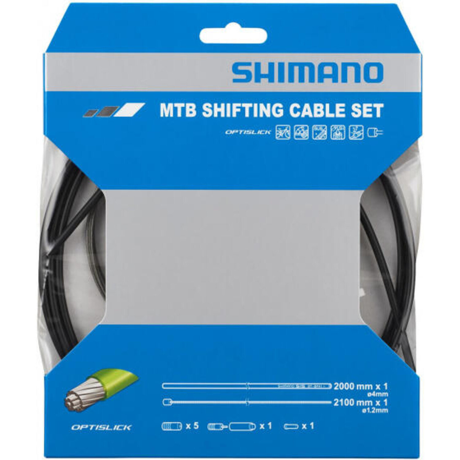 

комплект зубчатых тросов OT-SP41 2100 мм черный 10 шт. SHIMANO, черный