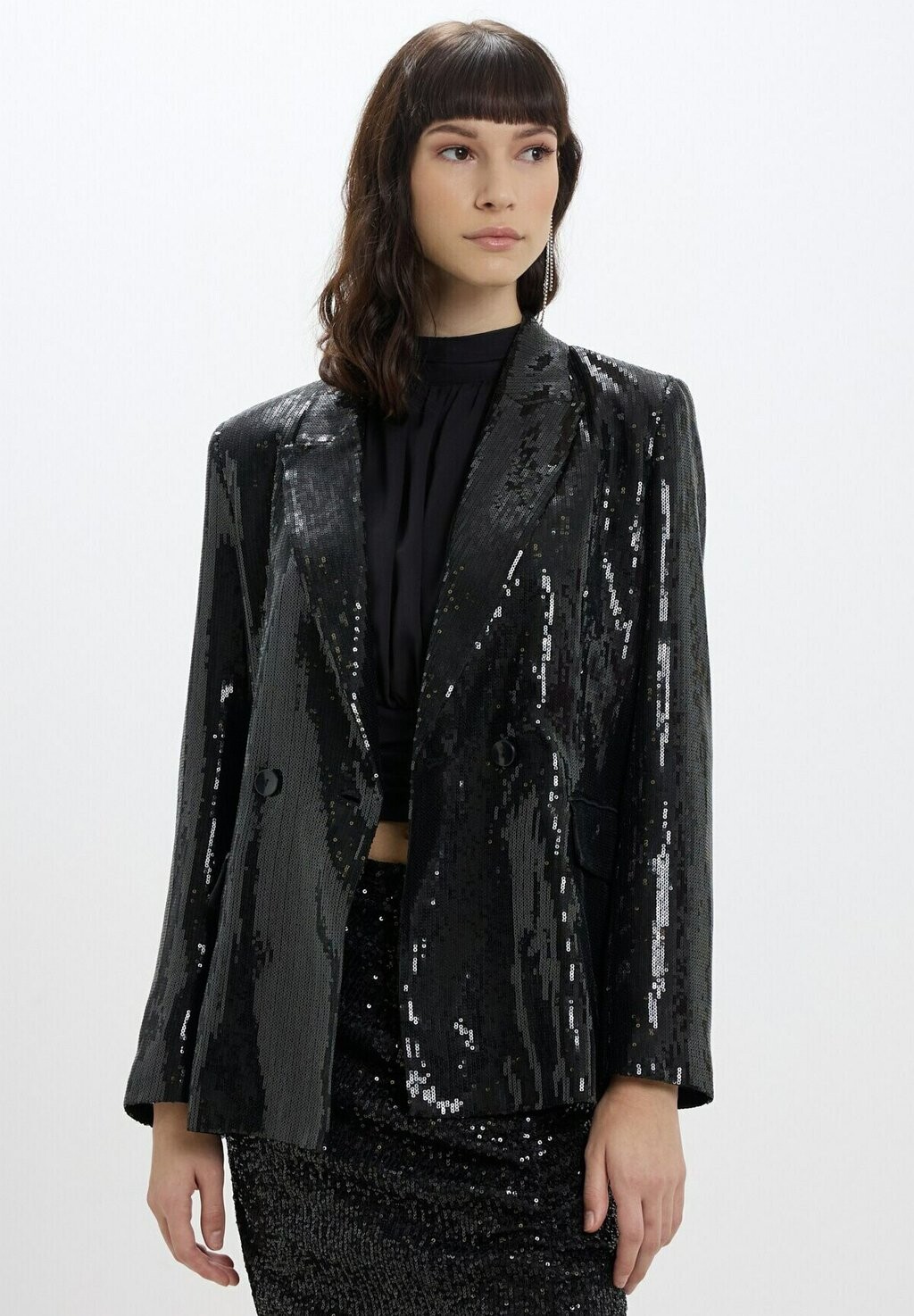 

Блейзер Doppio Petto In Paillettes Calliope, черный