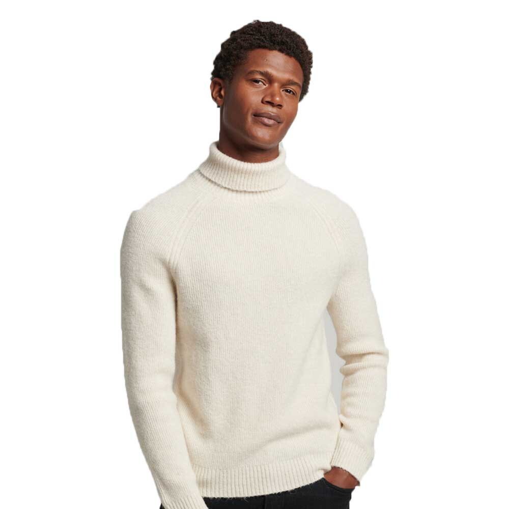 

Свитер Superdry Studios Chunky Roll Neck, бежевый