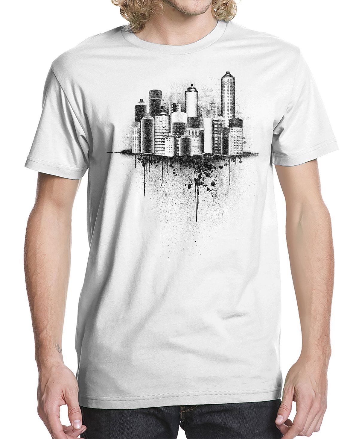 Мужская футболка с графикой skyline spray Beachwood, белый