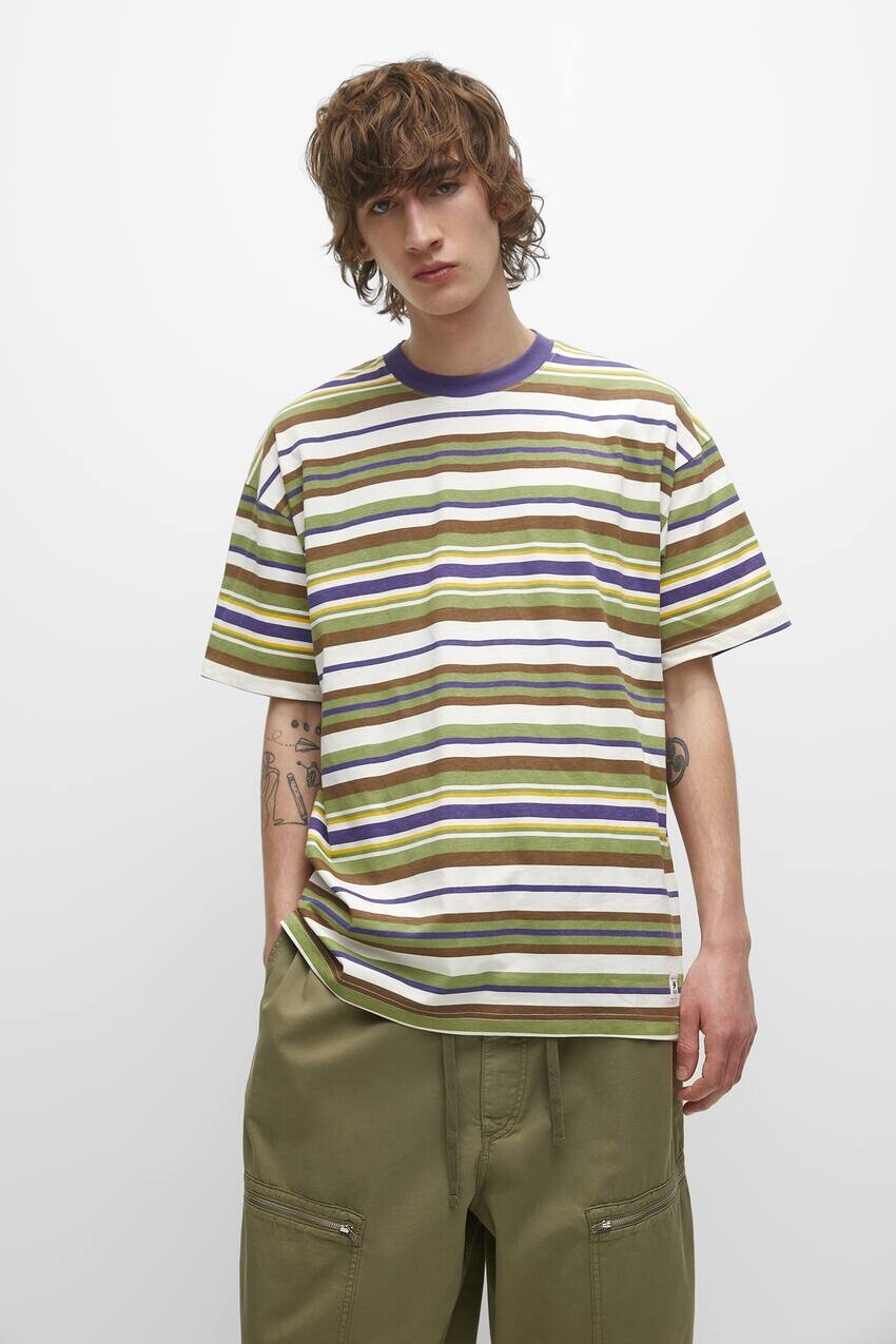 

Полосатая футболка с короткими рукавами Pull&Bear, в полоску
