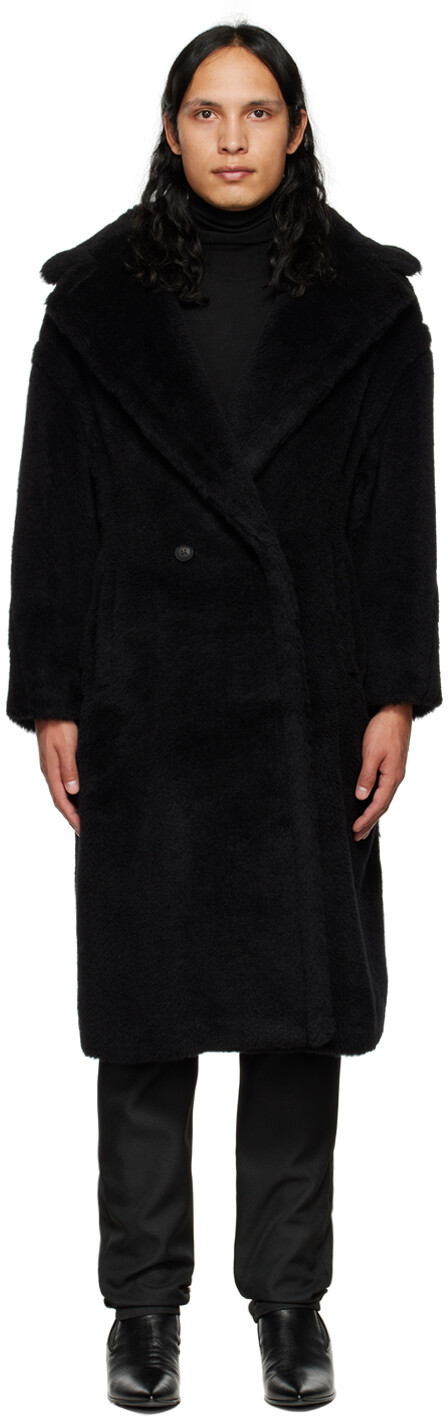 

Черное пальто Teddy Bear Icon Max Mara, Черный