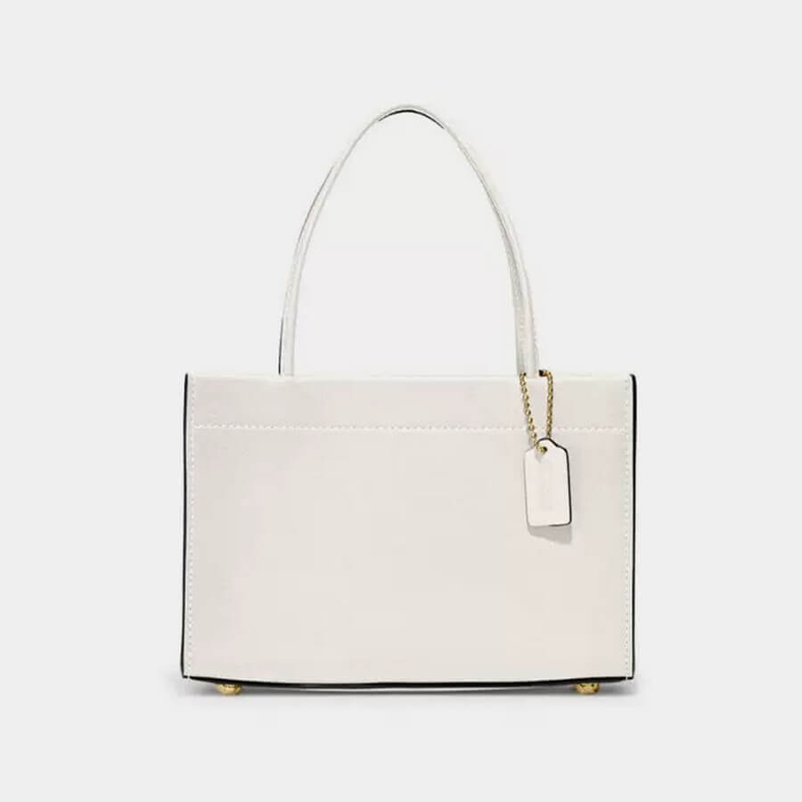 

Сумка Coach Outlet Cashin Carry Tote Small Square, белый/черный