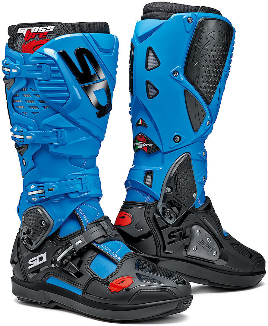 

Sidi Crossfire 3 SRS Мотокросс сапоги, светло-синий/черный