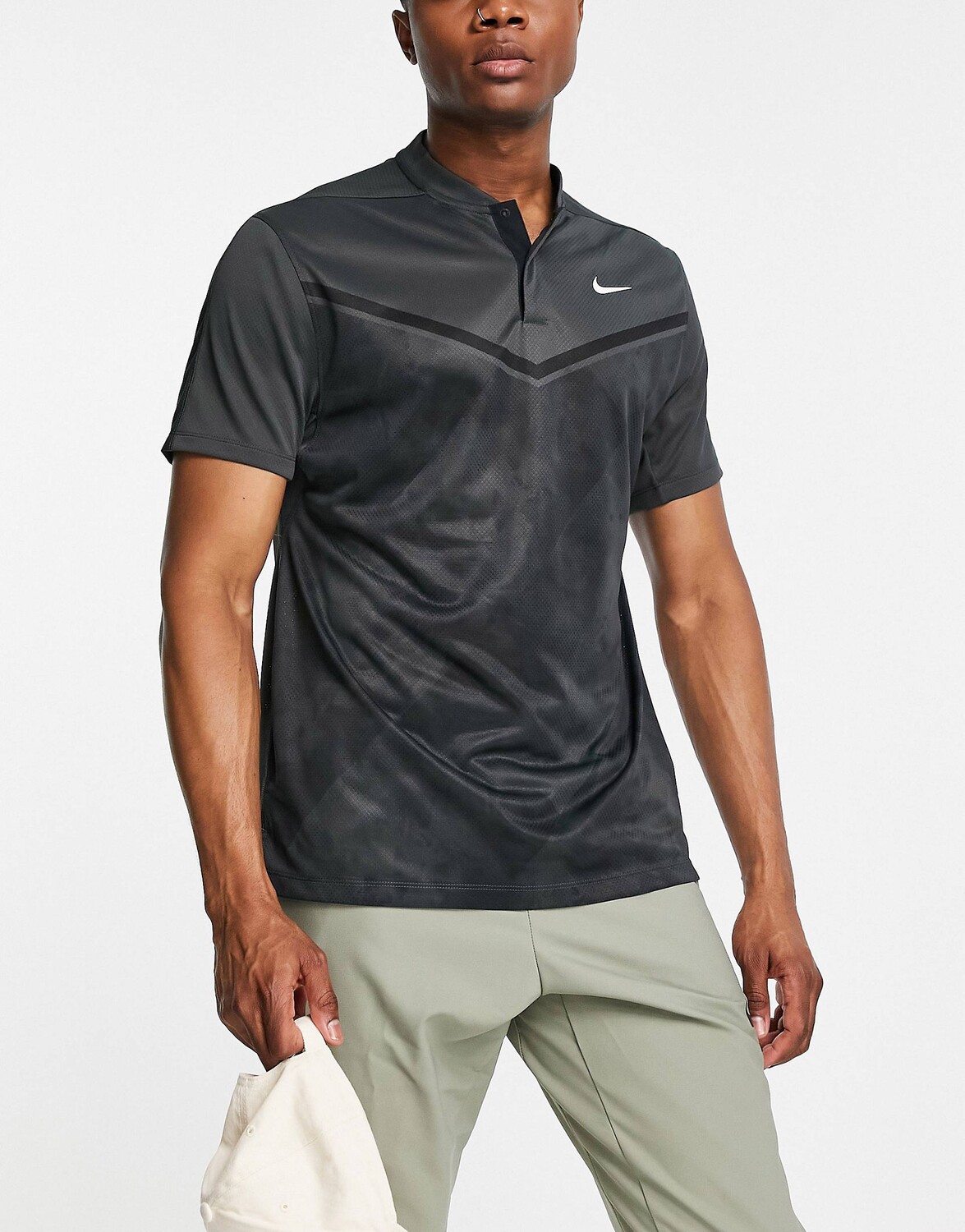 

Черная футболка-поло с принтом Nike Golf Tiger Woods Blade Dri-FIT ADV