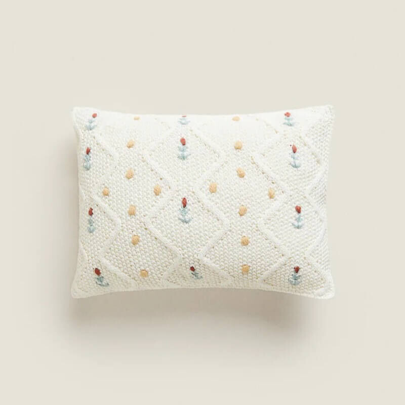 

Чехол для декоративной подушки Zara Home Сrochet, белый