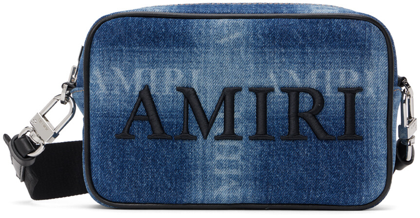 

Синяя сумка через плечо с чехлом для фотоаппарата AMIRI