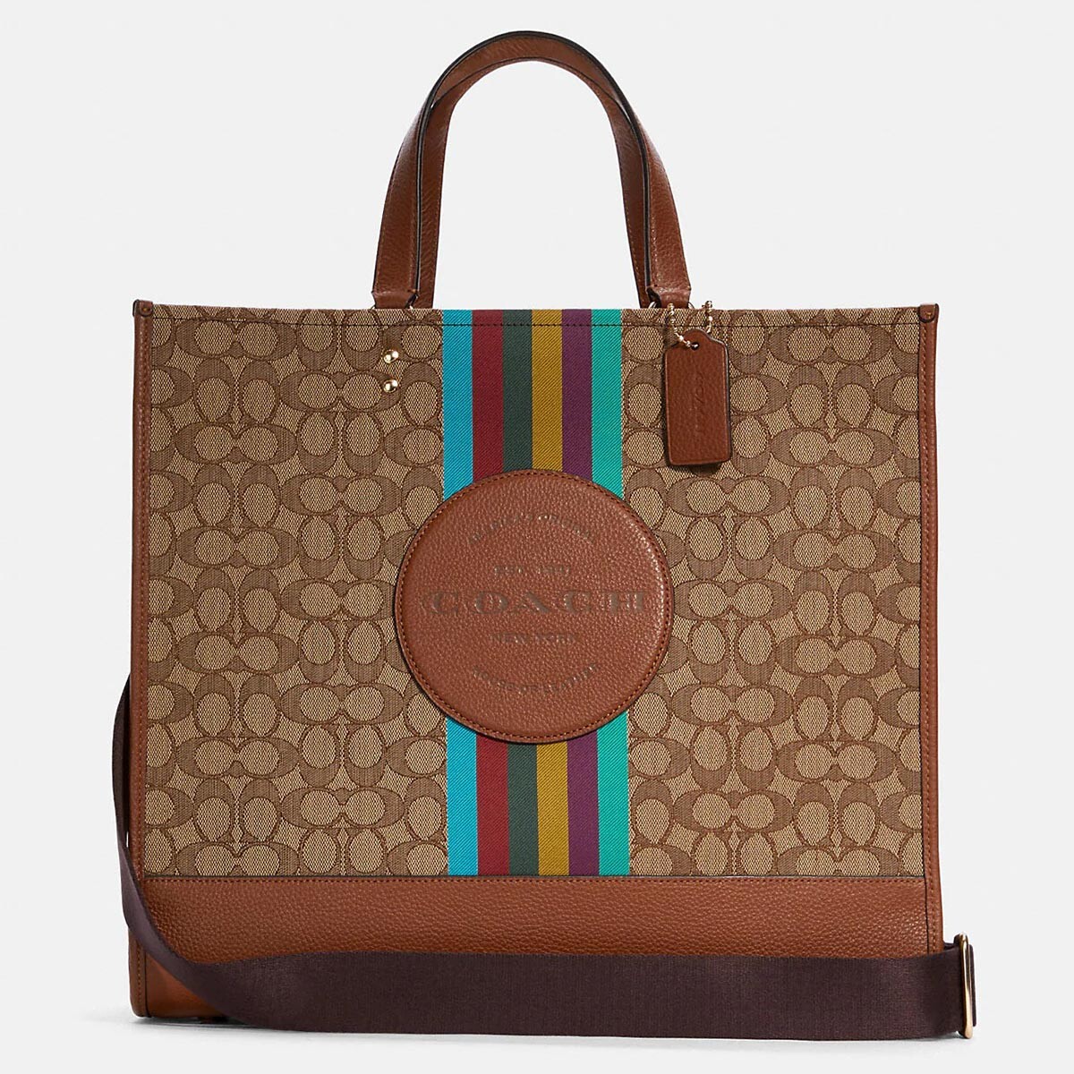 

Сумка-тоут Coach Outlet Dempsey 40, хаки/мультиколор