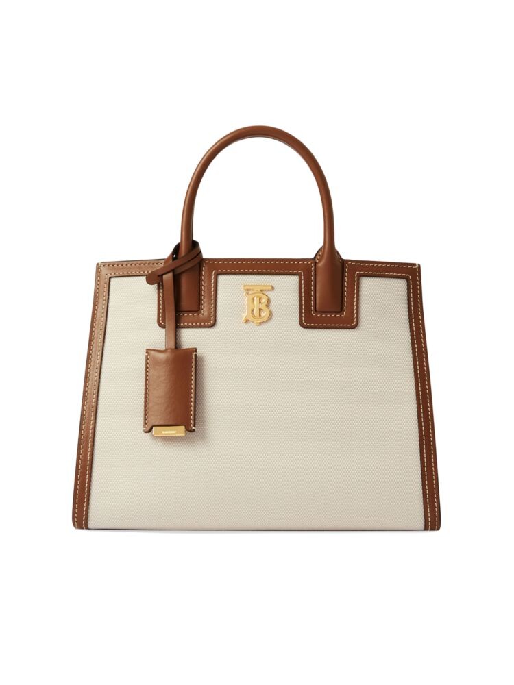 

Сумка Frances из парусины и кожи с ручкой сверху Burberry, коричневый