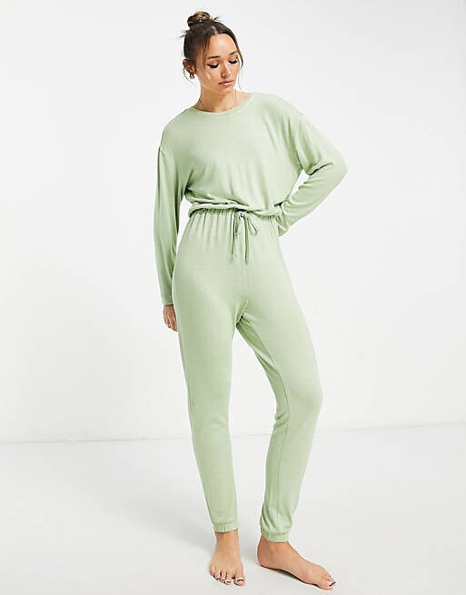 

Супермягкий комбинезон шалфейного цвета ASOS DESIGN Lounge