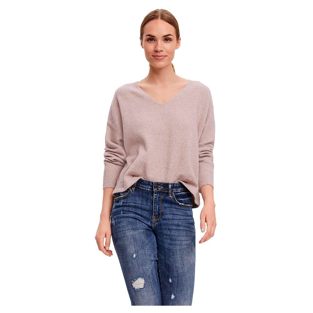 Свитер Vero Moda Doffy V Neck, бежевый вязаный свитер vmerin v neck vero moda цвет misty rose