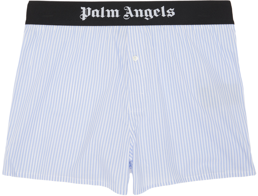 

Боксеры Palm Angels в сине-белую полоску