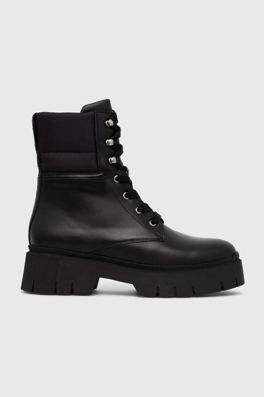 Кожаные байкерские ботинки Kris Hugo, черный кожаные байкерские ботинки axel hugo бежевый