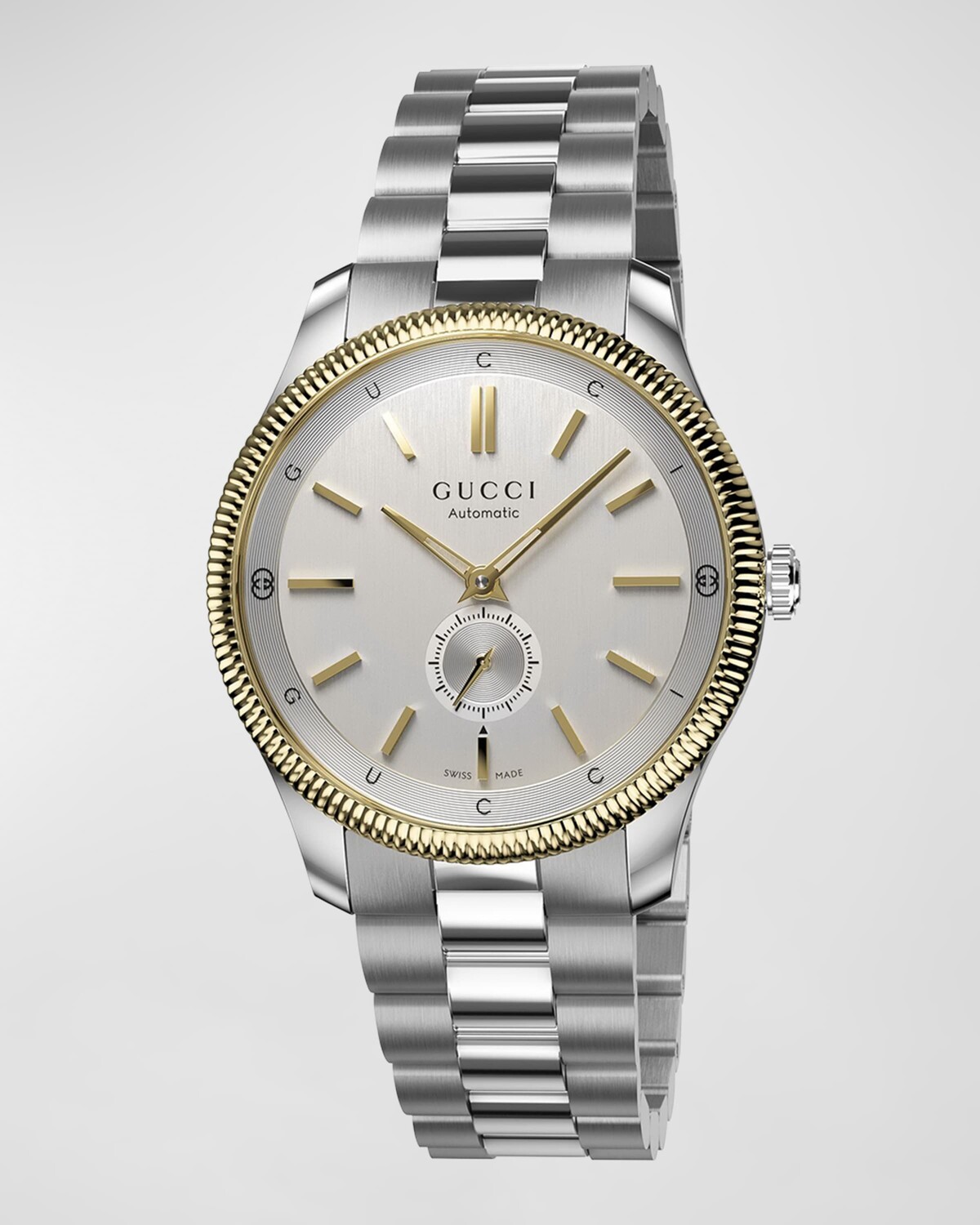 

Мужские тонкие часы-браслет G-Timeless, 40 мм Gucci, цвет Bicolor