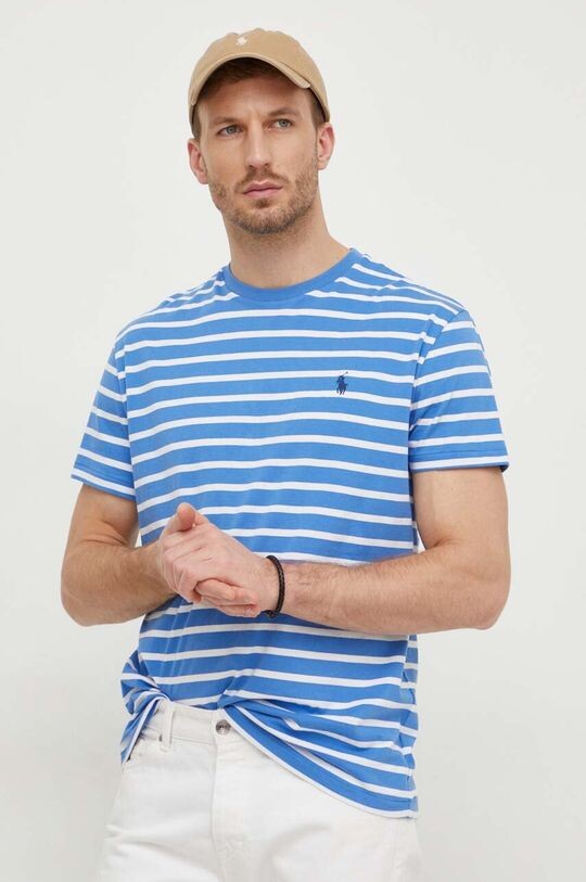 

Хлопковая футболка Polo Ralph Lauren, синий