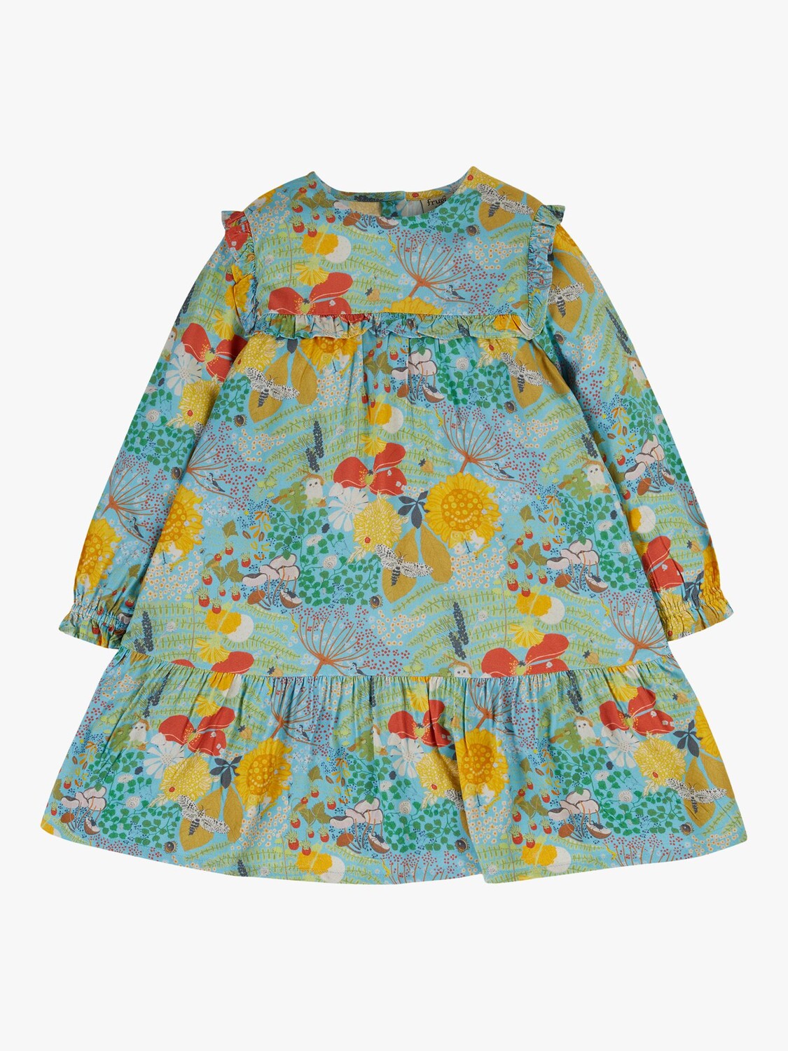 

Детское платье с длинными рукавами Kew Gardens Orla Frugi, вуди холлоу