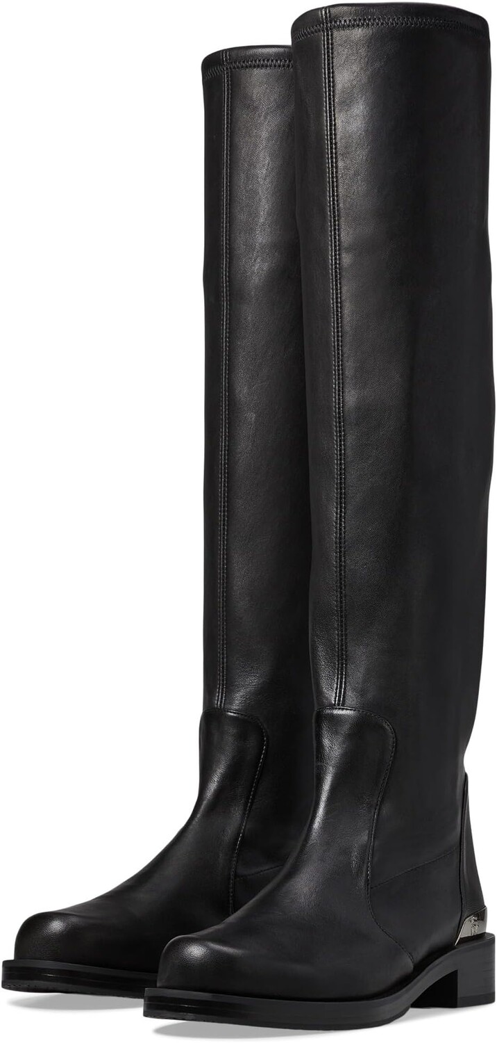 

Ботинки Stuart Weitzman Mercer Bold Sw Logo Slouch Boots, черный