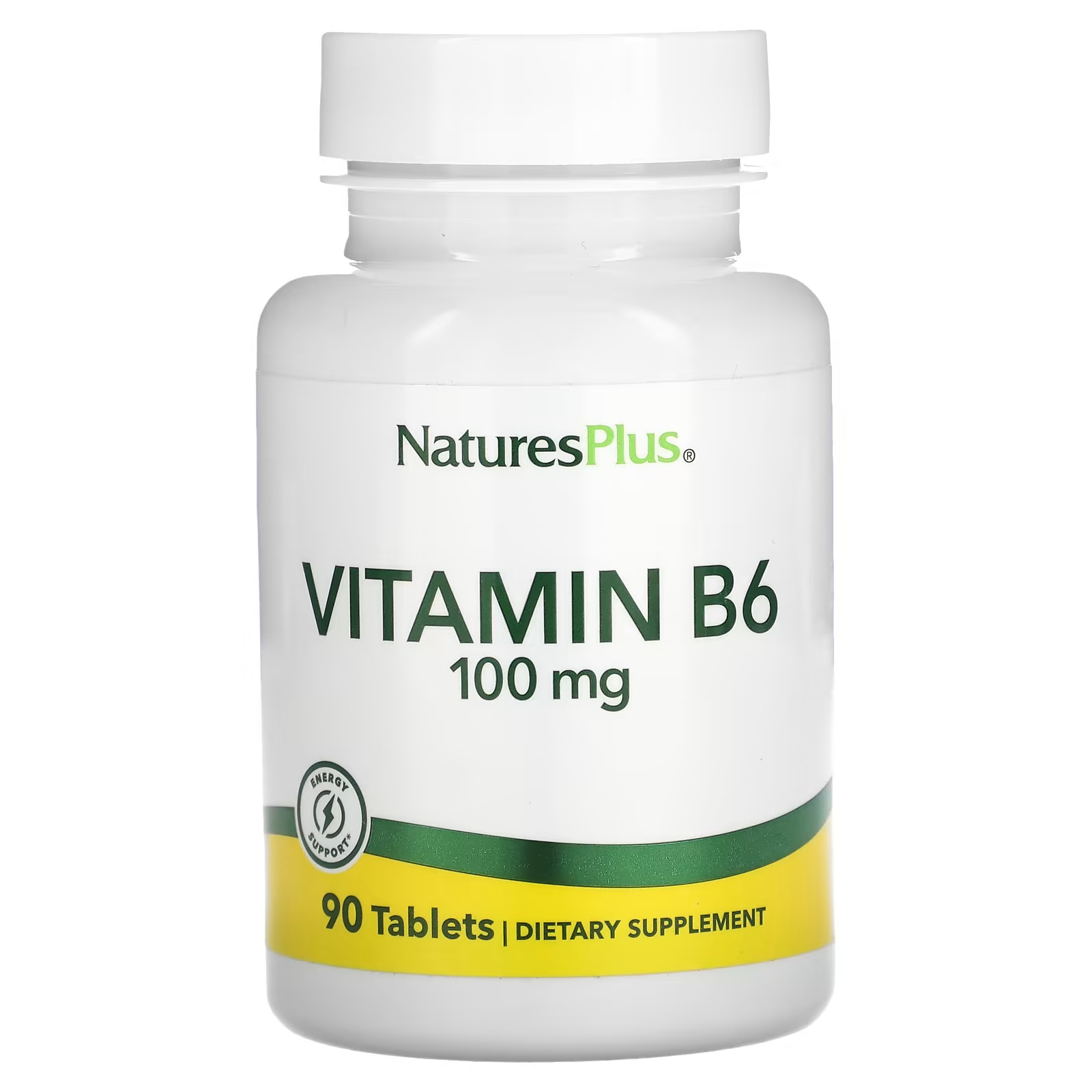 Биологически активная добавка NaturesPlus витамин B-6, 100 мг., 90 таблеток биологически активная добавка swanson ниацин пролонгированное высвобождение 500 мг 90 таблеток