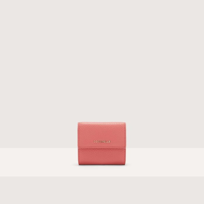 

Маленький кошелек из зерненой кожи Coccinelle METALLIC SOFT, красный