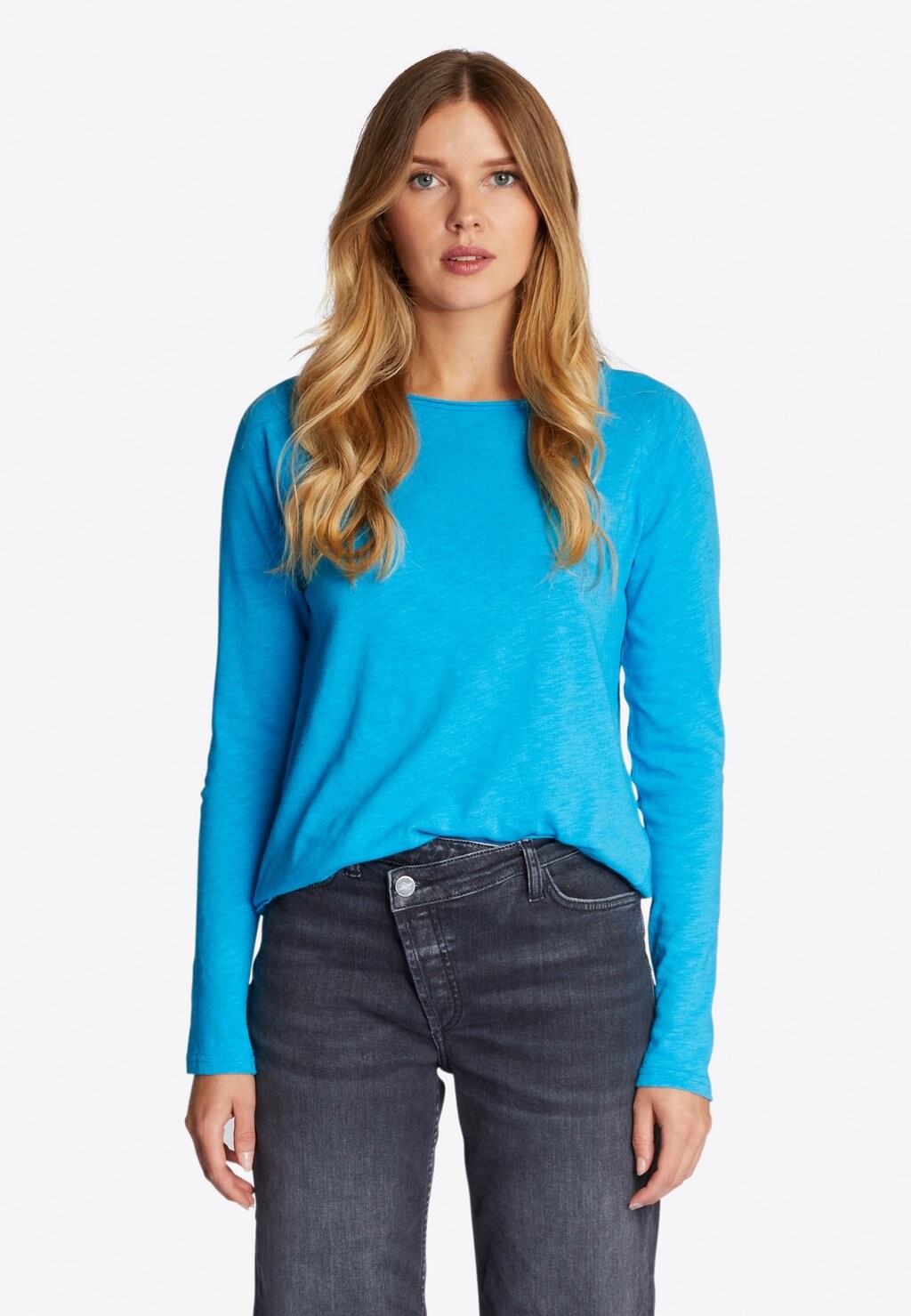 

Свитшот Rich & Royal LONGSLEEVE MIT DESTROYED DETAILS, цвет côte d'azur