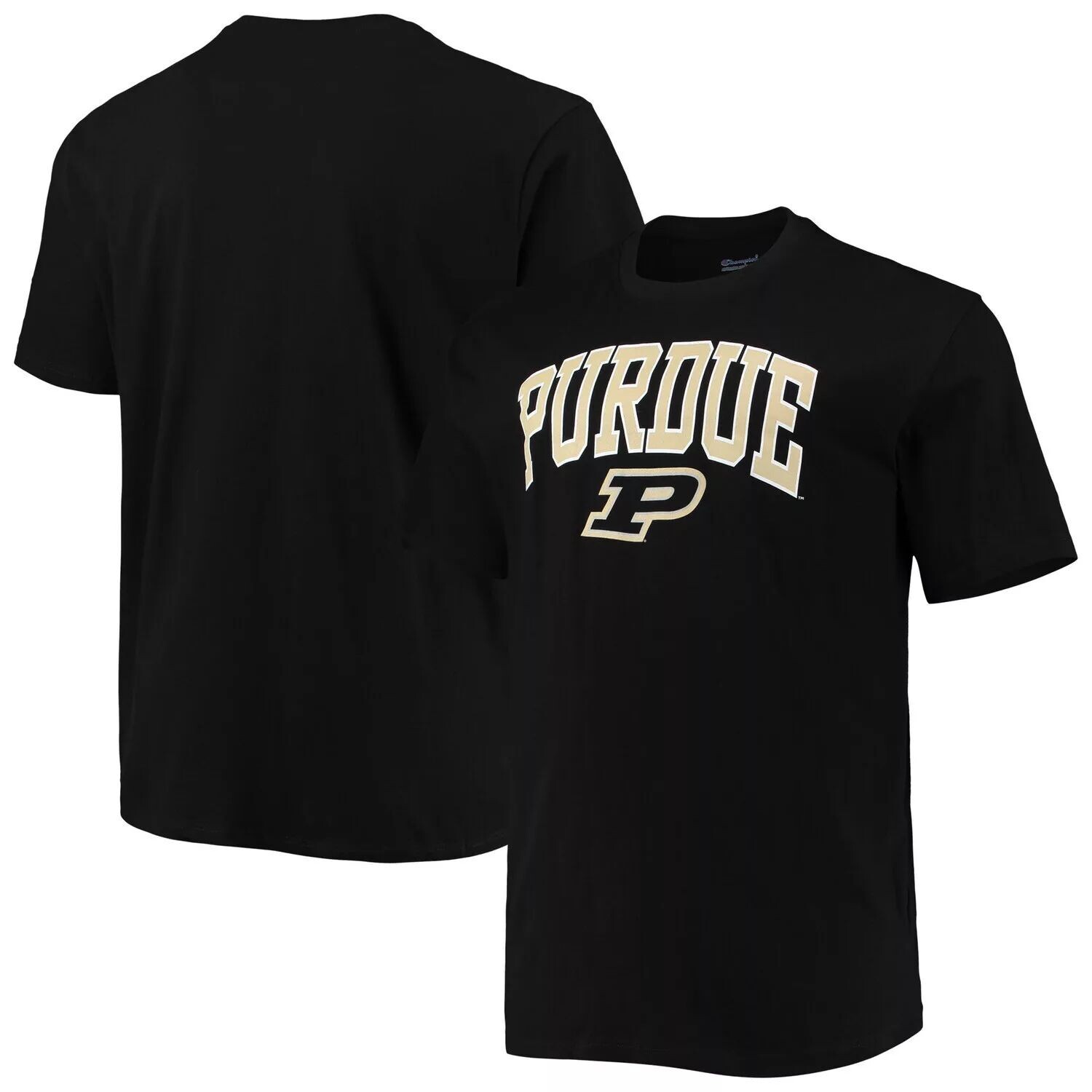 

Мужская черная футболка с надписью Purdue Boilermakers Big & Tall Arch Champion, Черный